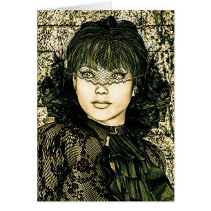 Cartão Vintage Lady