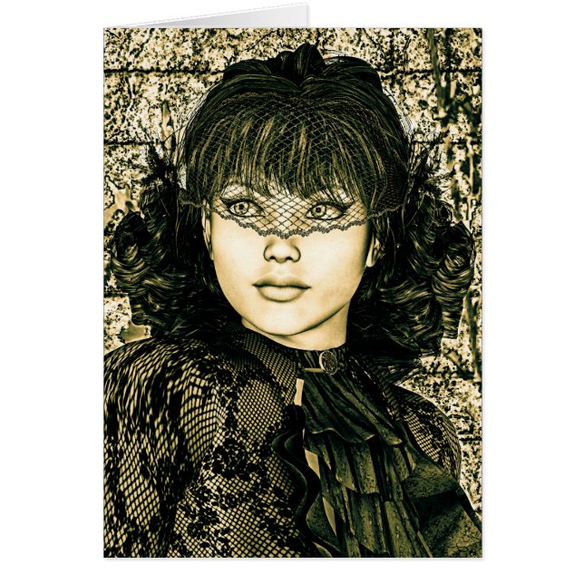 Cartão Vintage Lady (Frente)