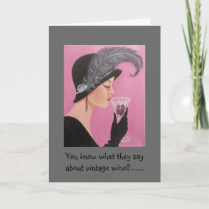 Cartão Vintage Lady Birthday Card