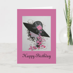 CARTÃO VINTAGE LADY BIRTHDAY CARD