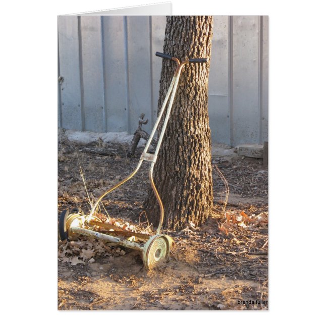 Cartão Vintage Lawnmower (Frente)