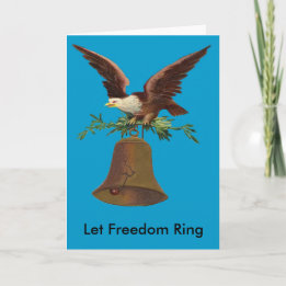 Cartão Vintage Let Freedom Ring