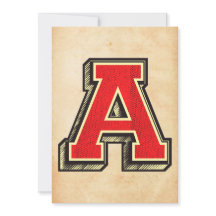 Vintage - Letra A Personalizada Única