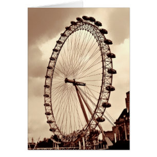 Cartão Vintage London Eye Card