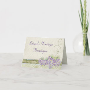 Cartão Vintage Look Lilac Hydrangea, Correspondence Note