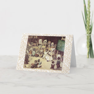 Cartão Vintage Louis Wain Cat Academy Art Card