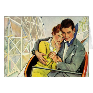 Cartão Vintage Love and Romance, Roller Porta copos Ride