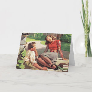 Cartão Vintage Love and Romance, Segundo grau Swethearts