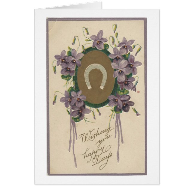 Cartão Vintage Lucky Days (Frente)