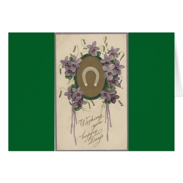 Cartão Vintage Lucky Days (Frente Horizontal)