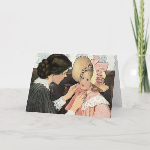 Cartão Vintage Madre e Criança por Jessie Willcox Smith