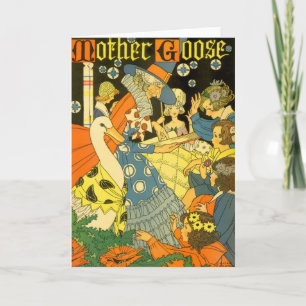 Cartão Vintage Mãe Ganha Lendo Livros para Crianças