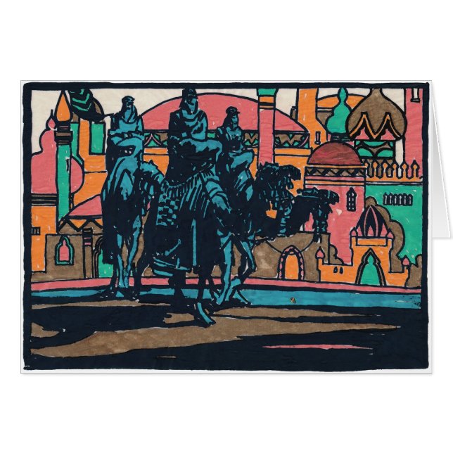 Cartão Vintage Magi Passando (Frente Horizontal)