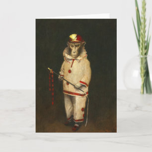 Cartão Vintage Magic Monkey Greeting Card