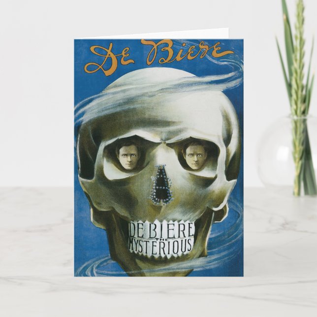 Cartão Vintage Magic Poster, De Biere, o Misterioso (Frente)