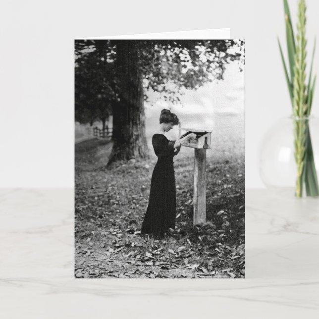 Cartão Vintage Mailbox Mulher Vitoriana (Frente)
