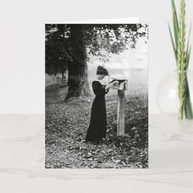 Cartão Vintage Mailbox Mulher Vitoriana (Frente)