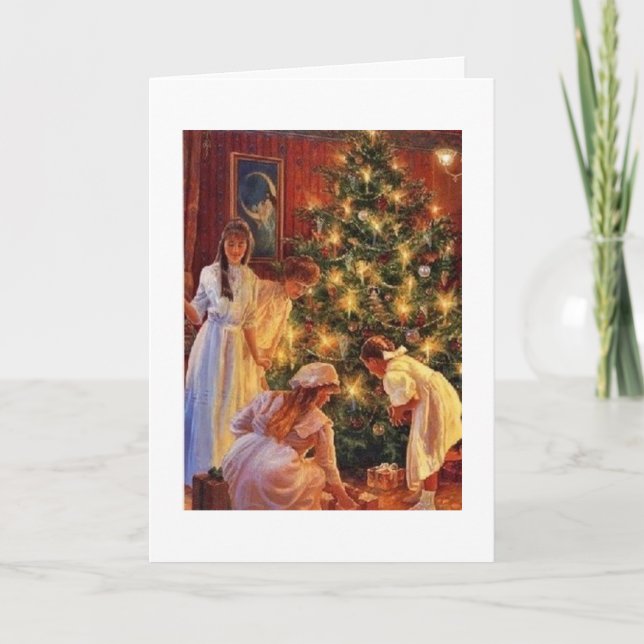 Cartão Vintage - Manhã De Natal (Frente)