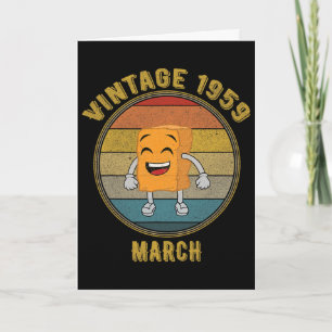 Cartão Vintage Março 1959 Chicken Nugget Rindo Aflito