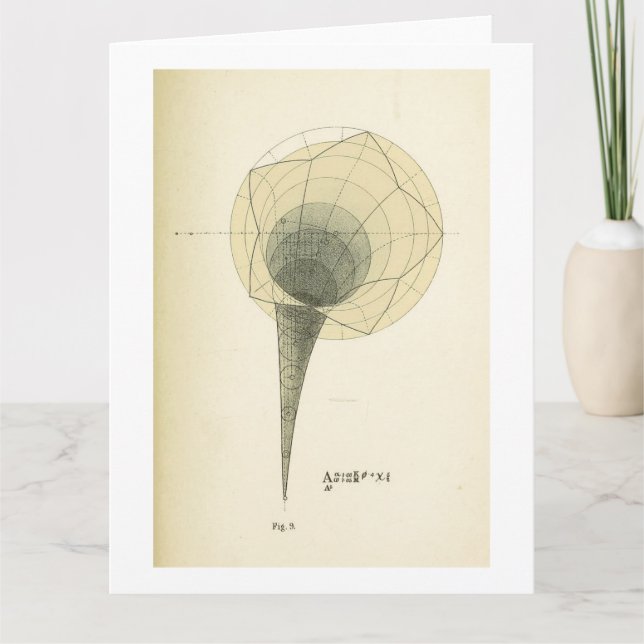 Cartão Vintage Math Illustration Greeting Card (Frente)