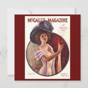 Cartão Vintage McCalls Magazine março 1911