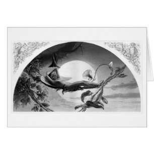 Cartão Vintage - menina feericamente Ariel,