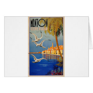 Cartão Vintage Menton CoTe D'azur