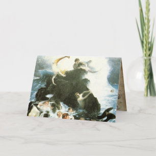 Cartão Vintage Mermaid Greeting Card