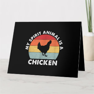 Cartão Vintage Meu Espírito Animal É Um Frango