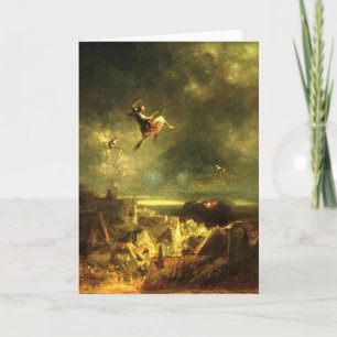 Cartão Vintage Motive - Witches Ride - Spitzweg