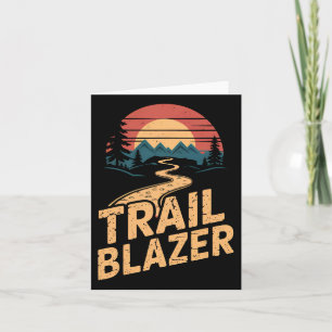 Cartão Vintage Mountain Hiker Trail Blazer Retro Hiperlig