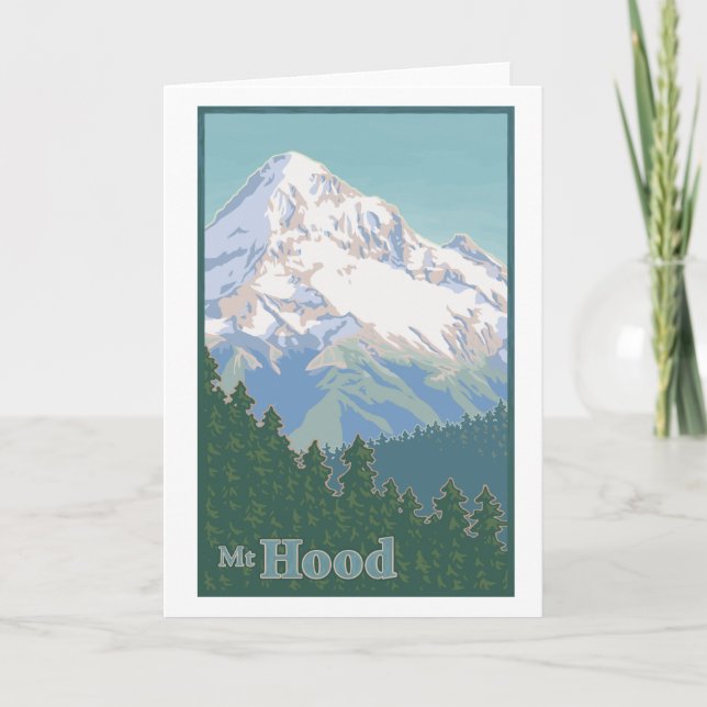 Cartão Vintage Mt. Hood Greeting Card (Frente)