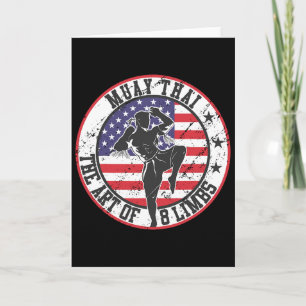 Cartão Vintage Muay Thai Karate Boxing Martial Arts