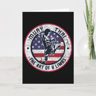 Cartão Vintage Muay Thai Karate Boxing Martial Arts