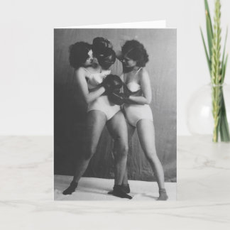 Cartão Vintage Mulheres Desculpas