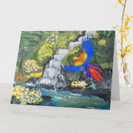 Cartão Vintage Multicolor Waterfall Garden Sceninting