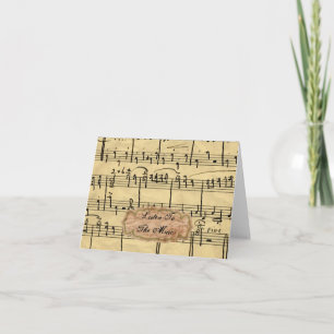 Cartão Vintage music Note Cards
