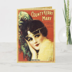 Cartão Vintage Music Sheet - Country Kerry