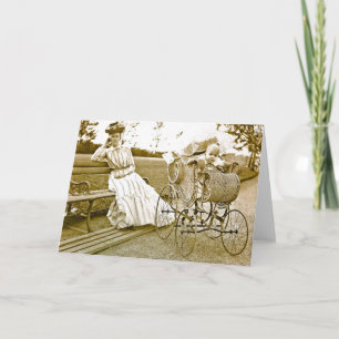 Cartão Vintage Nanny E Baby Notecard