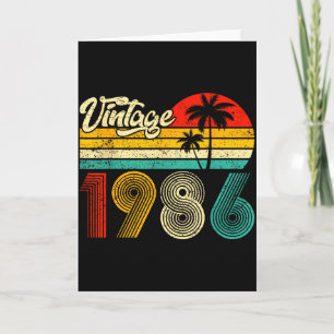 Cartão Vintage Nascido Em 1986 Engraçado 40º Aniversário