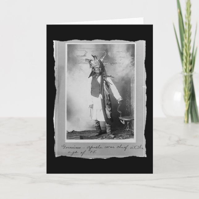 Cartão Vintage Native American Geronimo Apache (Frente)