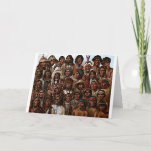Cartão Vintage Native American tribes and peoples picture