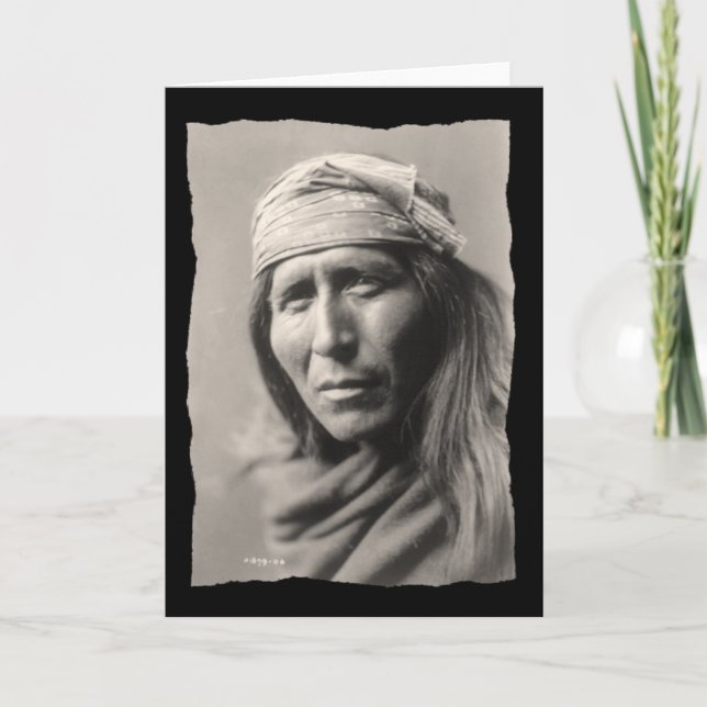 Cartão Vintage Native American Tsahizn Tseh Apache (Frente)