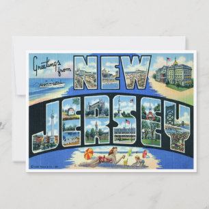 Cartão Vintage New Jersey