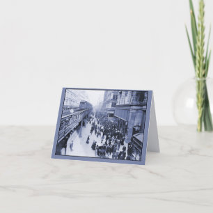 Cartão vintage New York City Elevated railroad