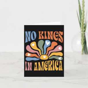 Cartão Vintage No Kings In America Boho Floral Quote Wome