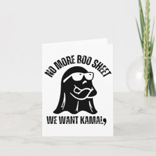 Cartão Vintage No More Boo Sheet Queremos Kamala Hallowee