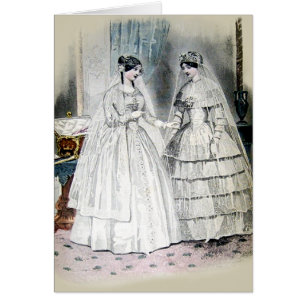 Cartão Vintage Node Wedding Vress