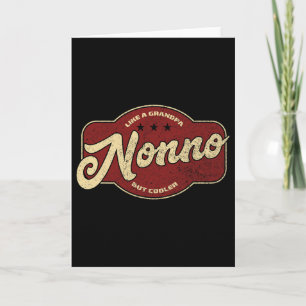 Cartão Vintage Nonno Como um Avô Mas Mais Legal - Italian