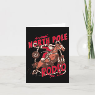 Cartão Vintage Norte Le Rodeio Cowboy Papai Noel País Nat